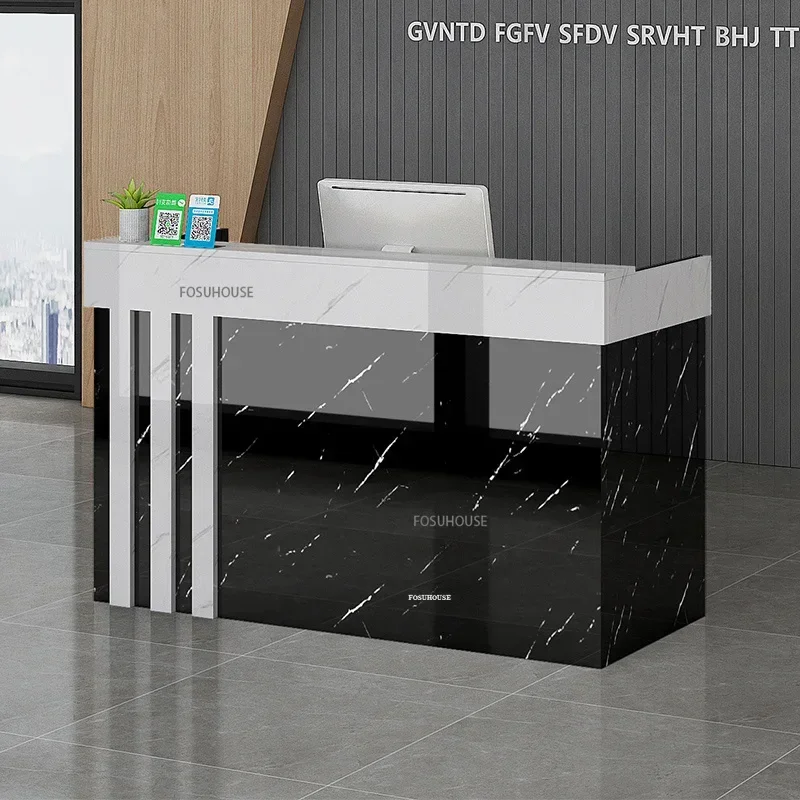 Modern Shop Cashier Desk Office Furniture Barbershop Clothing Store Commercial Counter Company Front Desk Simple Reception DeskN