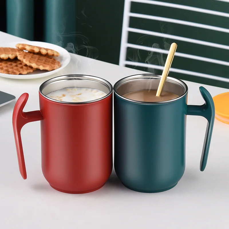 

304 stainless steel mug large capacity Nordic cup lovers double coffee cup