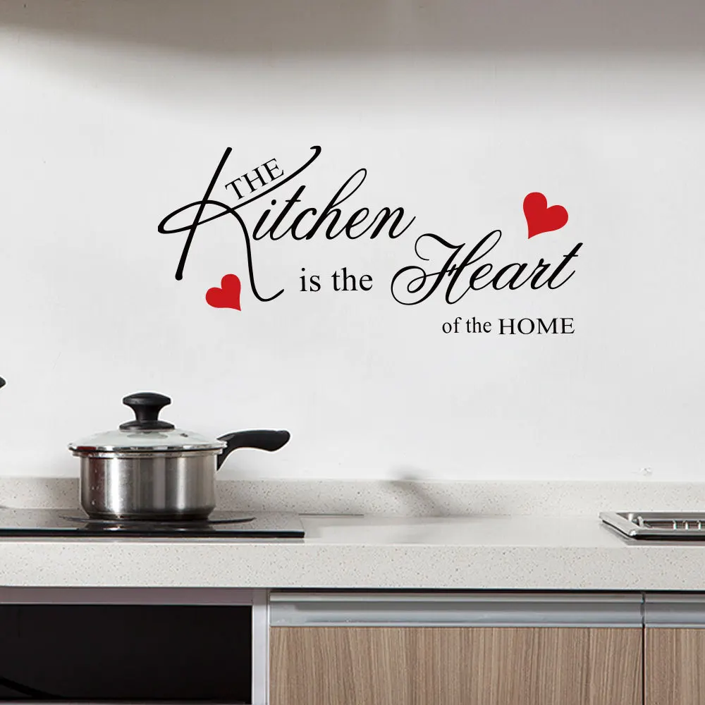 Pegatinas de pared para cocina, calcomanías artísticas de vinilo con letras  extraíbles, decoración para el hogar - AliExpress