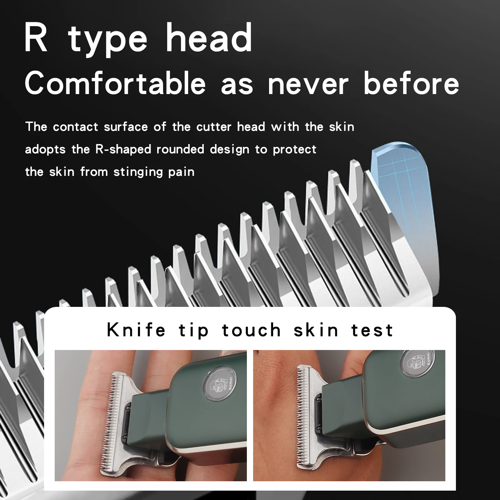 Kemei Electric Hair Cutting Machine Luminous LOGO High-power Silent Hair Clipper for Men Professional Barber KM-5098 3