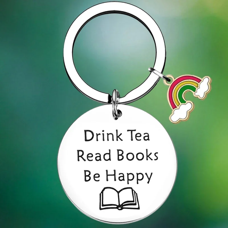 

Book Lovers Gifts Keychain Reading Reader Gifts Key Chain Pendant Book Club Gifts Ideas Book Themed Gift