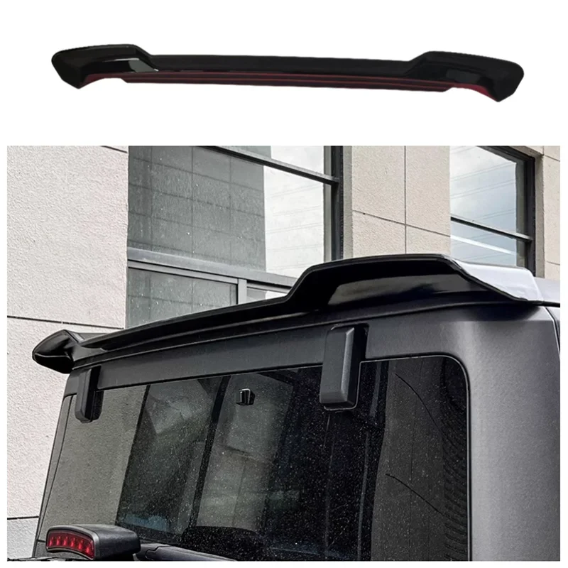 

For Ford Bronco 2/4 door 2021 2022 2023+ High Quality ABS Bright Black Car Rear Trunk Lip Roof Spoiler Wing