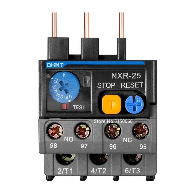 Relé de Sobrecarga Térmica para Série Nxr25 Contator ac Nxr38 Nxr-32a-30a40a Nxr100 80a-100a 0631a-17-25a