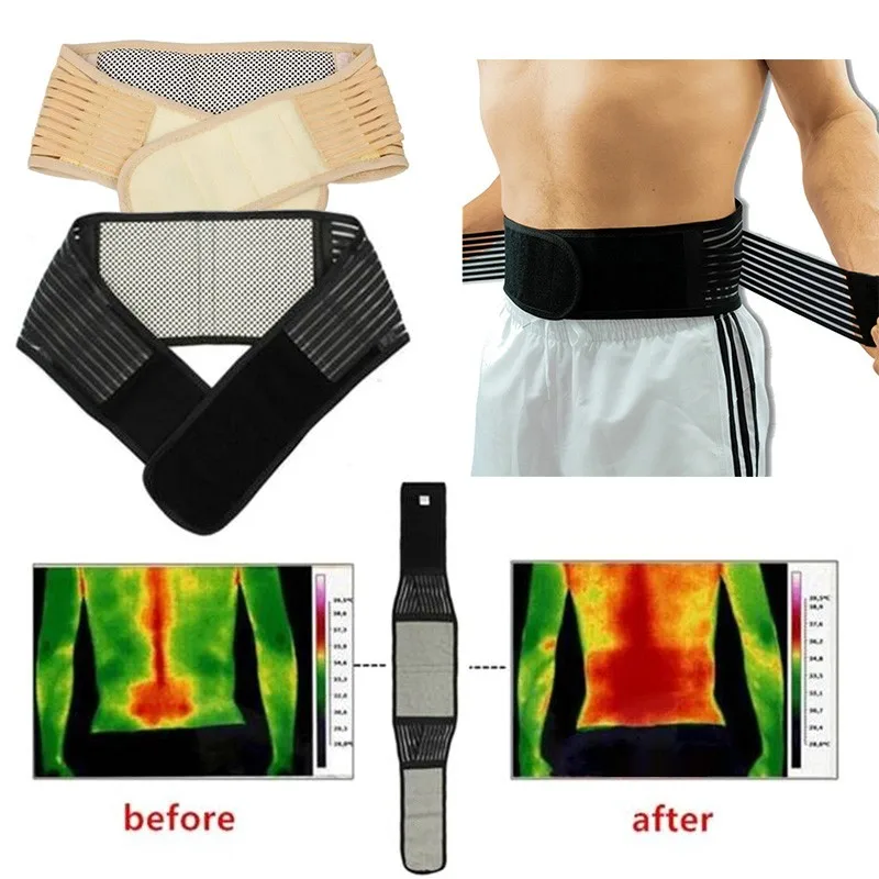 New Neoprene Double Pull Lumbar Lower Back Support Belt Brace Pain Relief