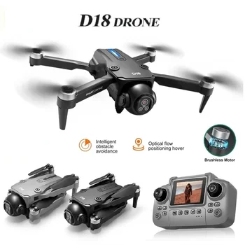 Drone D18 con Fotocamera Professionale 4K HD, WIFI 5G, Brushless, FPV, UAV, LCD, Posizionamento Ottico, Fotografia Aerea, Quadricottero RC, Giocattolo