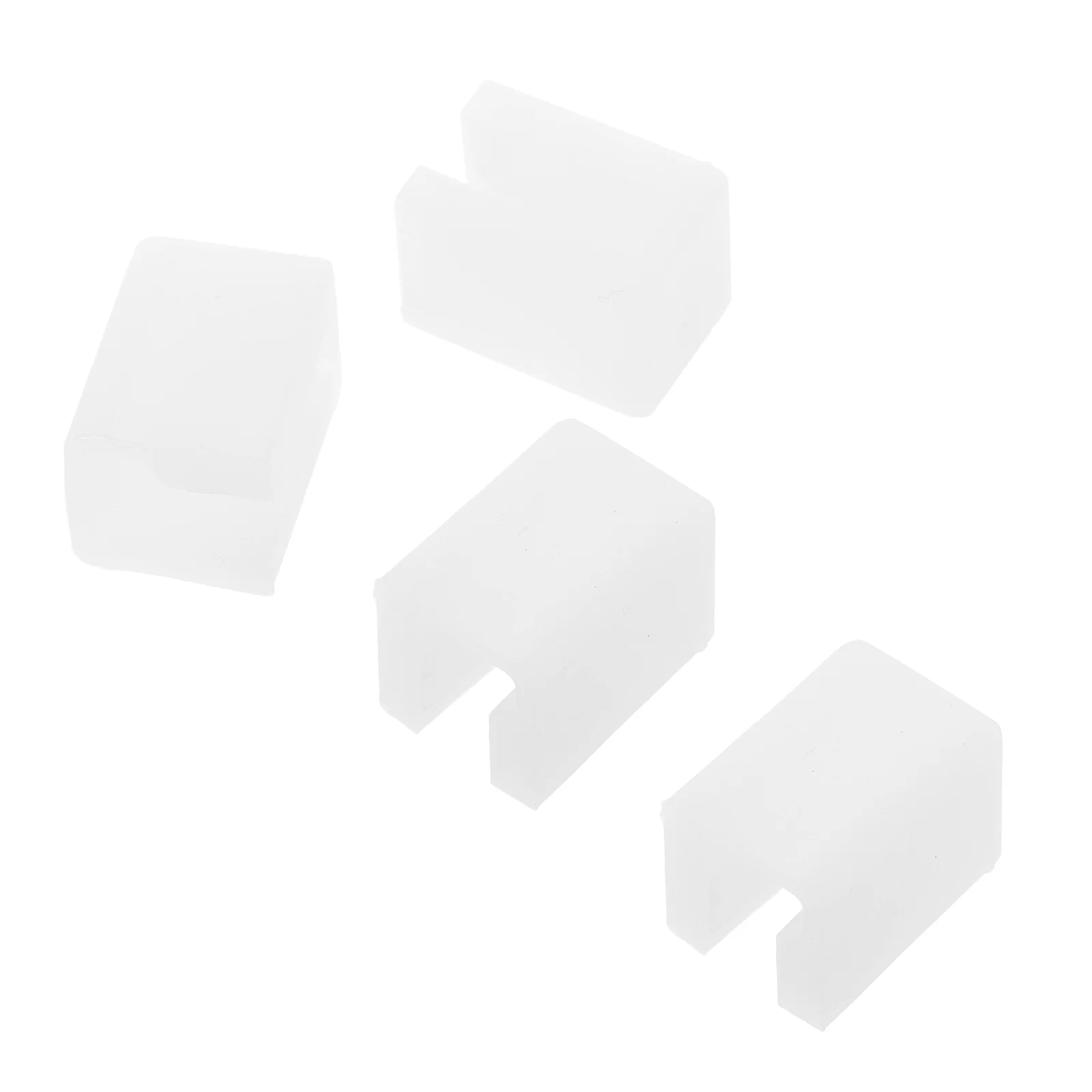 4 Pcs Anti Collision Silicone Corner Protectors Drawer Cabinet Baby Proofing Shaped Handle Design Transparent Child Safety