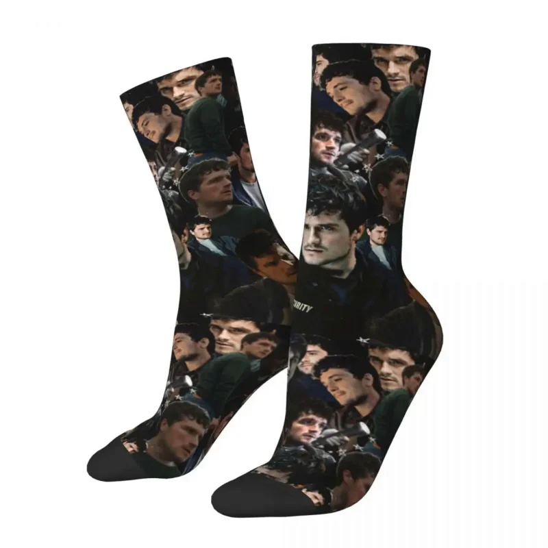 

Vintage Josh Hutcherson Collage Outfits Men Women Socks Compression Sport Middle Tube Stockings Warm Best Gift Idea