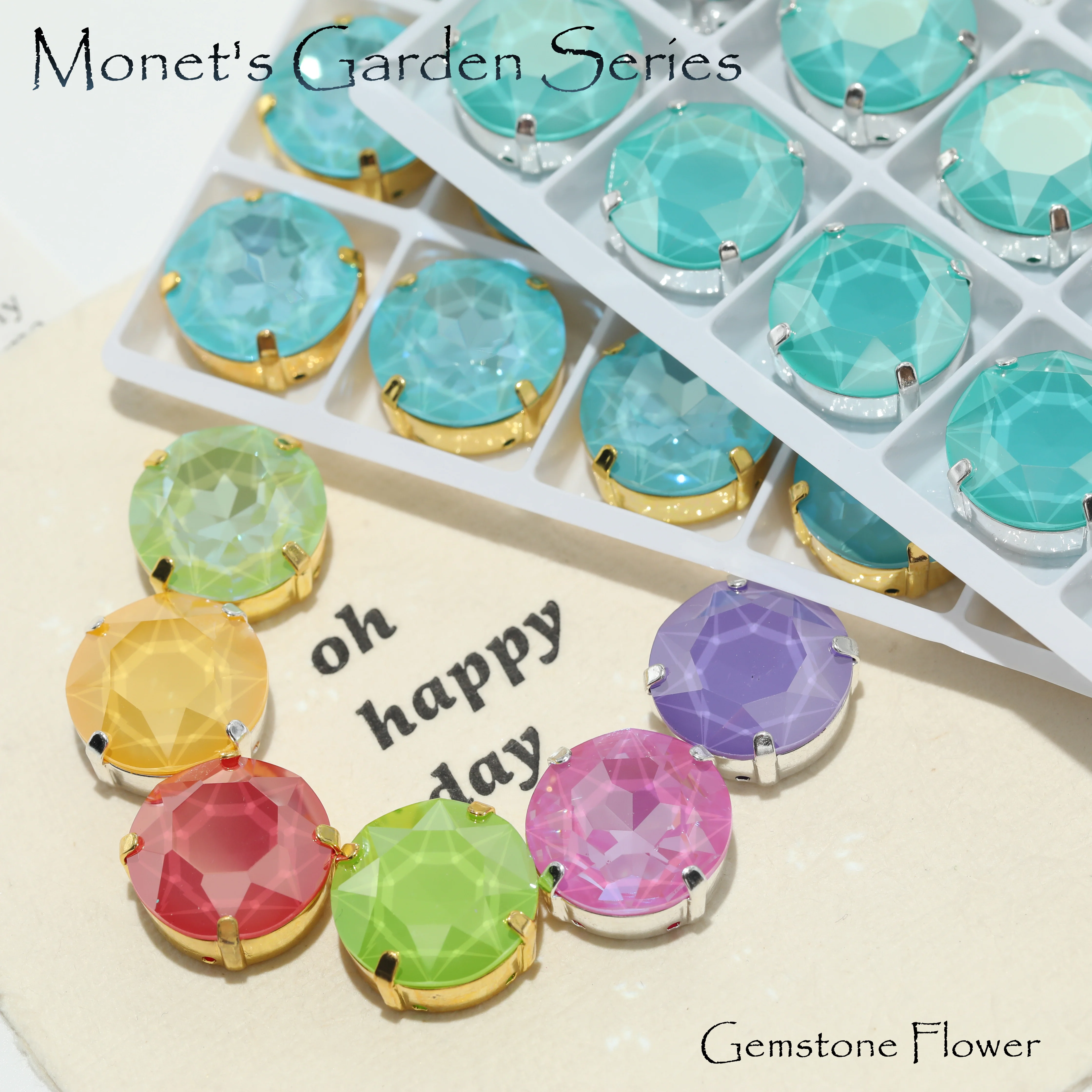 GRST Neue Mocha-Farbene Krallen-Strasssteine Monet's Garden 2.0 Serie Kristall-Strasssteine DIY-Deko für Kleidung, Schuhe, Taschen, Nagelkunst