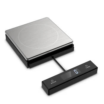 ORIA Bilancia da cucina digitale, 1 g/10 kg, scala elettronica precisa con display allungabile, funzione tara, convertire 6 unità, bilancia da cucina in acciaio inox per cottura e cottura 1