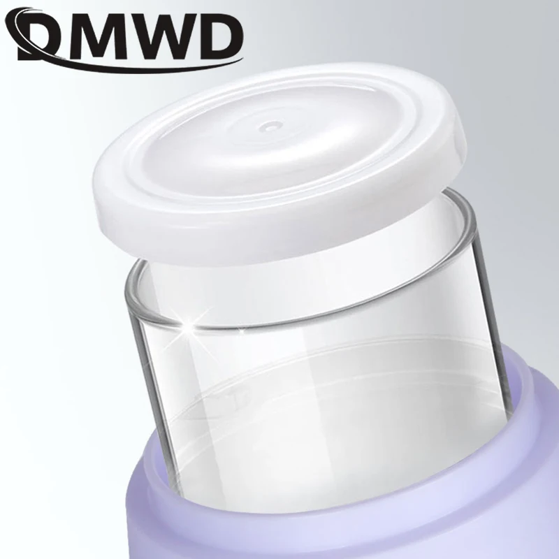 DMWD MINI Yogurt Maker Portable Electric Automatic DIY Yoghurt Fermenter Travel Leben Fermenting Machine Glass Cup Container EU