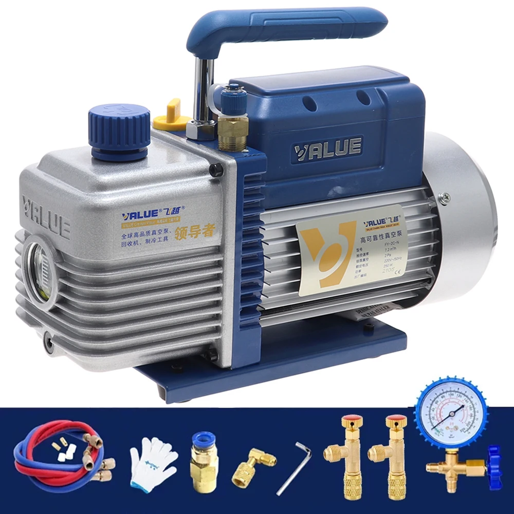 VALUE Vacuum Pump Kits Refrigerant Refrigeration with Manifold Gauges