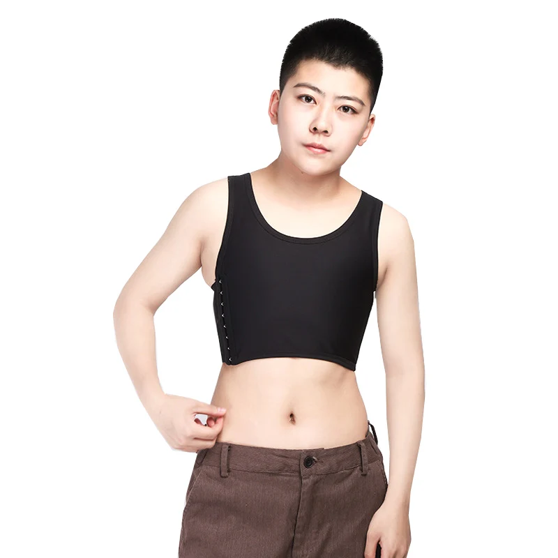 HaleyChan Mesh Ice Silk Chest Binder Underwear for Womens Trans Lesbian