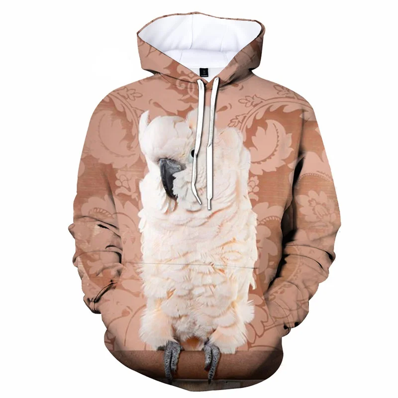 thumbnail image 1 of Sudadera con capucha con estampado 3D de pájaro y loro para hombre, divertida sudadera con estampado de animales, sudadera informal de manga larga holgada estilo Harajuku, 1 of 5