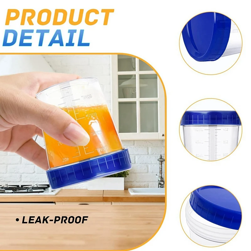 40 Pack 4Oz Small Containers With Lids,Reusable Salad Dressing Container Airtight Leakproof Condiment Containers