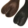 8x11cm Lace Women Topper 10inch Straight Human Hair Topper Piece with 3 Clips Natural Color Brown Color 5