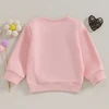 Toddler Kids Baby Girls Sister Matching Outfits Flower Letter Embroidery O-neck Pullover Long Sleeve Rompers/Sweatshirts Clothes 3