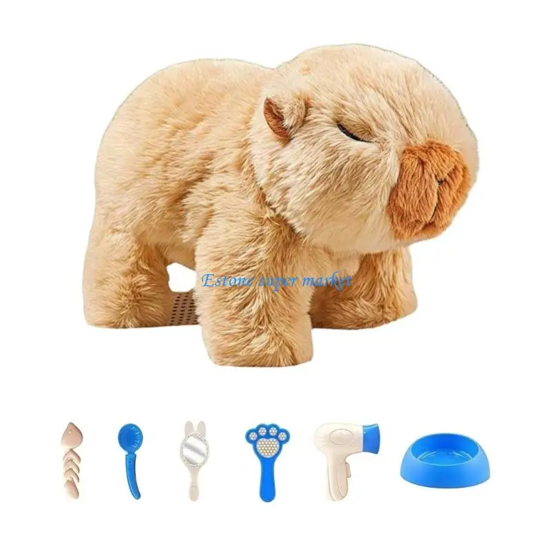 090B 모션 활성화 어린이 역할극 장난감을 갖춘 교육용 봉제 인형 로봇 애완 동물 장난감