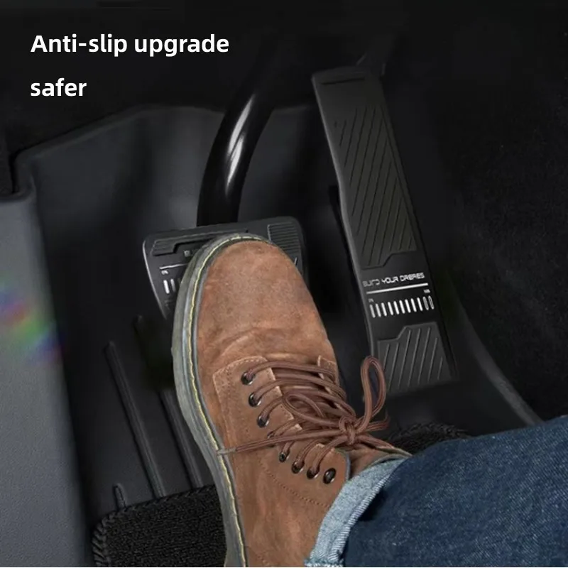 Aluminum Alloy Car Accelerator Pedal Protection Cover Brake Modified Anti-slip Pedal For BYD Song Plus DMi EV