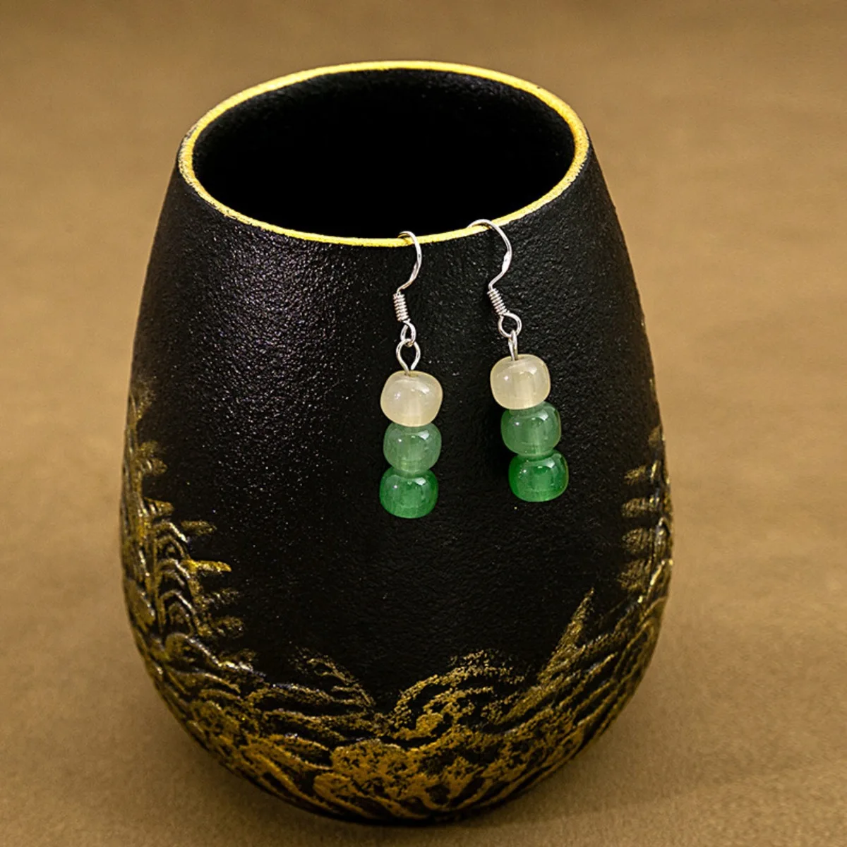 New Chinese Fashion Jade Earrings for Women Vintage Style Butterfly Tassel Water Drop Shaped Luxury Jewelry Hanfu Accessories 6