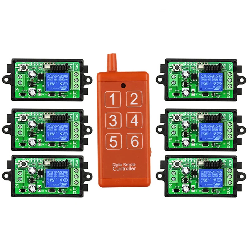 

433MHZ 500M Universal DC 12V 24V 1CH RF Wireless Radio Remote Control Switch System Receiver Transmitter With USB Interface