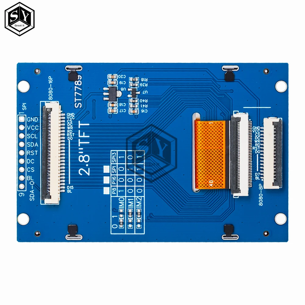 Arduino用tft液晶ディスプレイ並列ポートモジュール、2.8