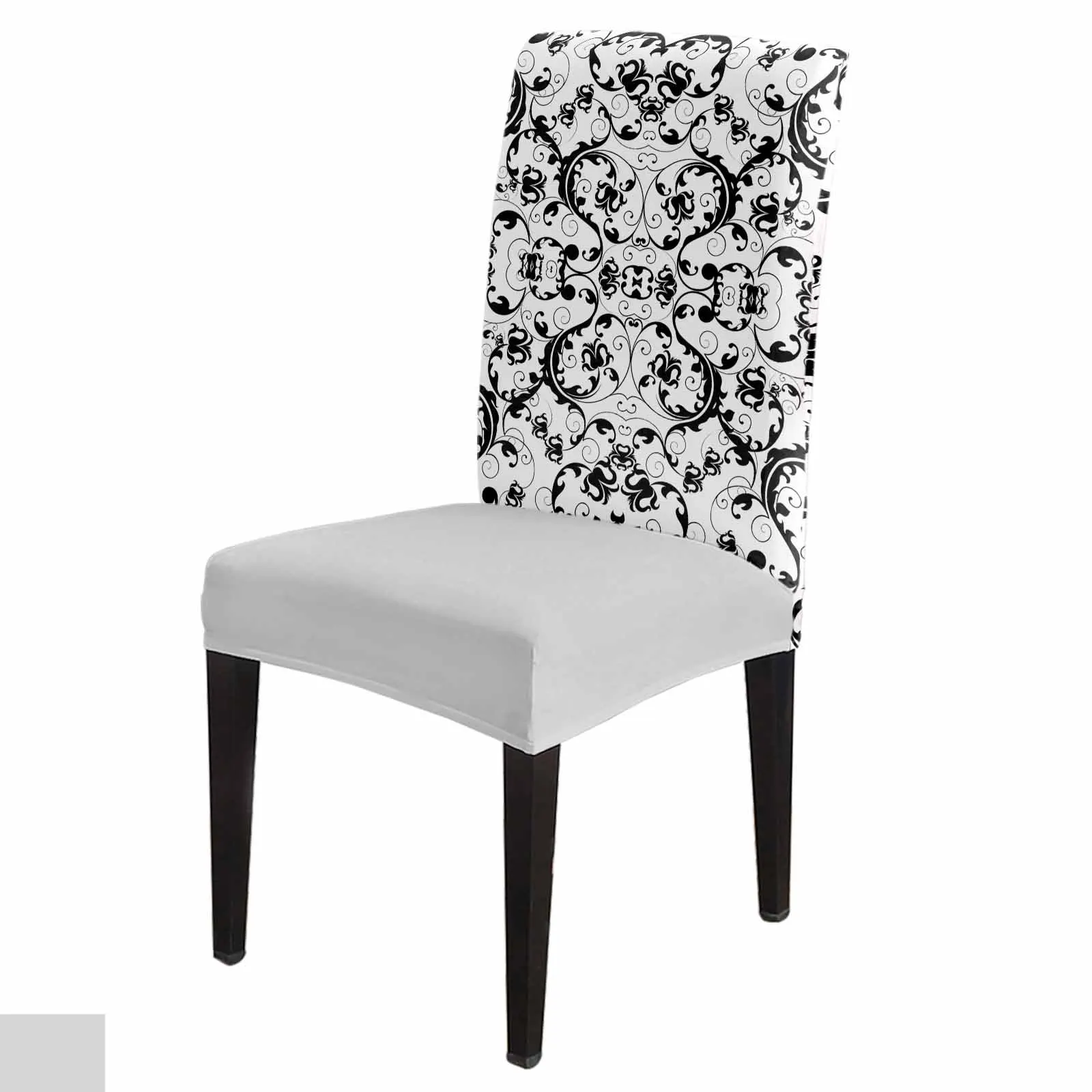 

Modern Pattern Abstract Dining Chair Covers Spandex Stretch Seat Cover for Wedding Kitchen Banquet Party Seat Case