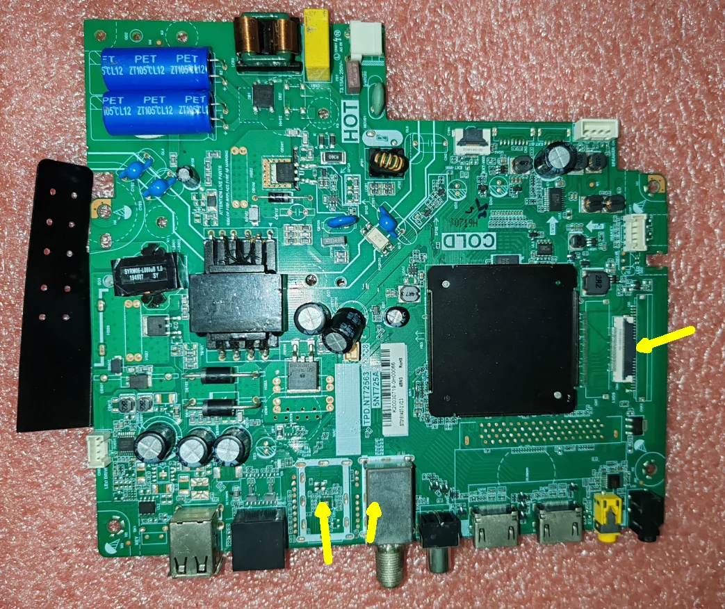 TPD.NT72563.PB788 5NT63CA2 5NT725B2 5NT725A2 LED TV motherboard