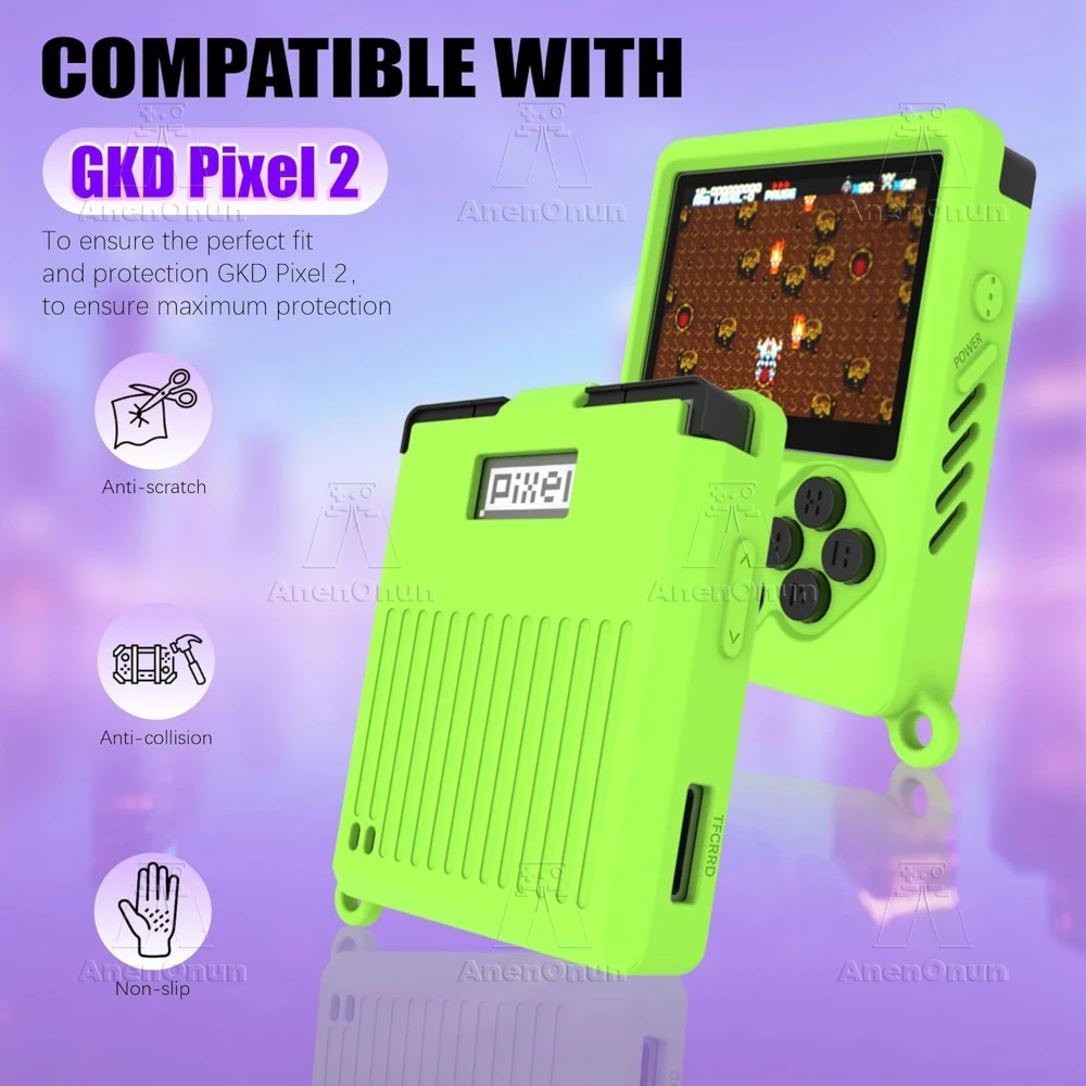GKD Pixel 2 Silikonhülle mit Umhängeband und Karabiner, kratzfest, stoßfest, rutschfest, Rundumschutz, Softshell-Abdeckung – Detail 13