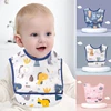 Baby Bibs Boys Girsl Apron Bibs Newborn Toddler Scarf Waterproof Art Smock Feeding Bib Infant Kids Cute Cartoon Burp Cloth 1