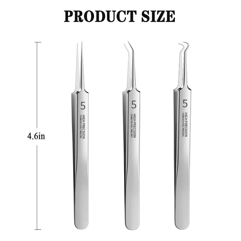 German Ultra-fine No. 5 Cell Pimples Blackhead Clip Tweezers Beauty Salon Special Scraping & Closing Artifact Acne Needle Tools precision tweezers tweezer tool pimples blackhead tweezers blackhead clip tweezers cosmetic tool