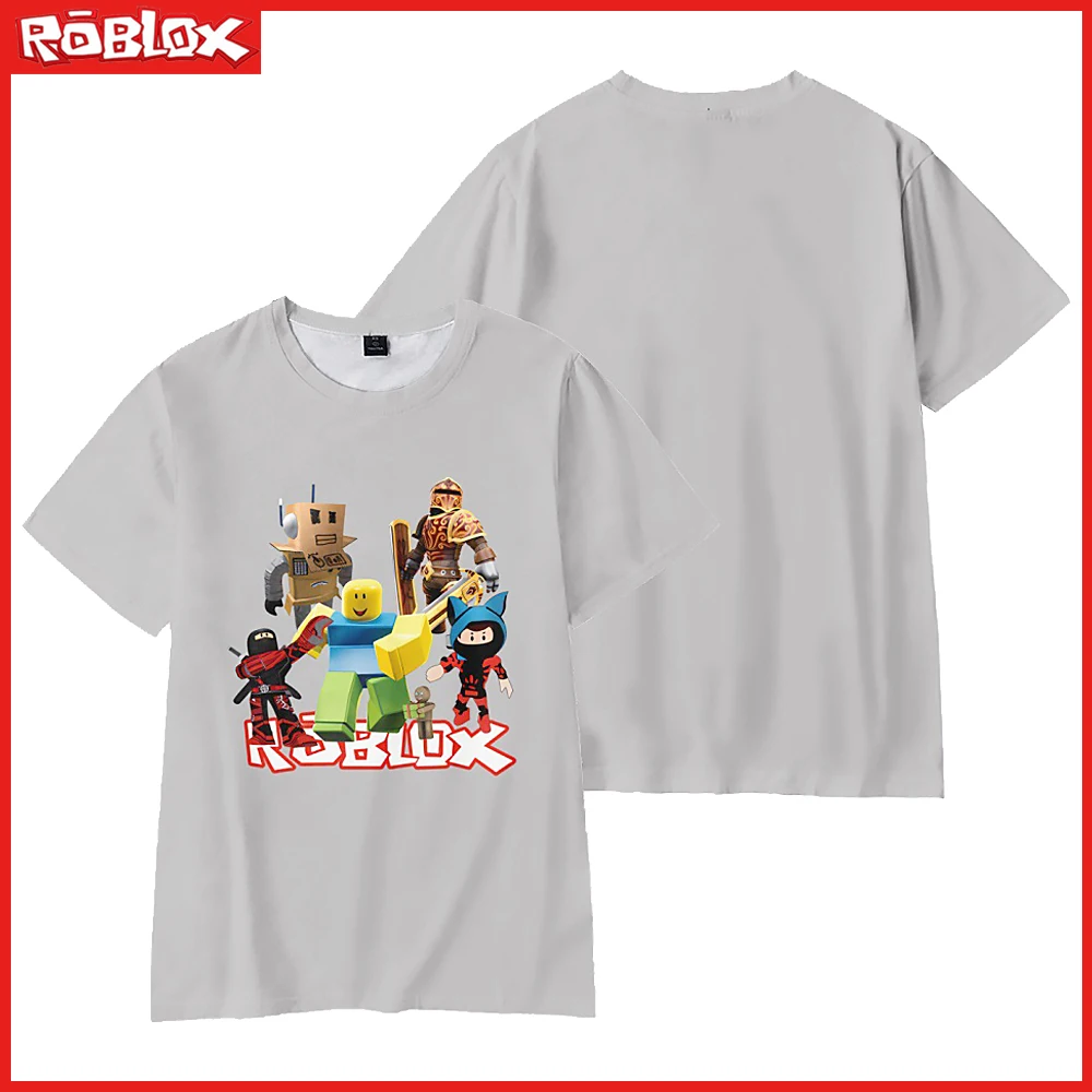 Jogo de desenhos animados masculino camiseta de manga curta, roupa solta de  meia manga, anime periférico, ROBLOX Mundo Virtual, tendência, emenda -  AliExpress