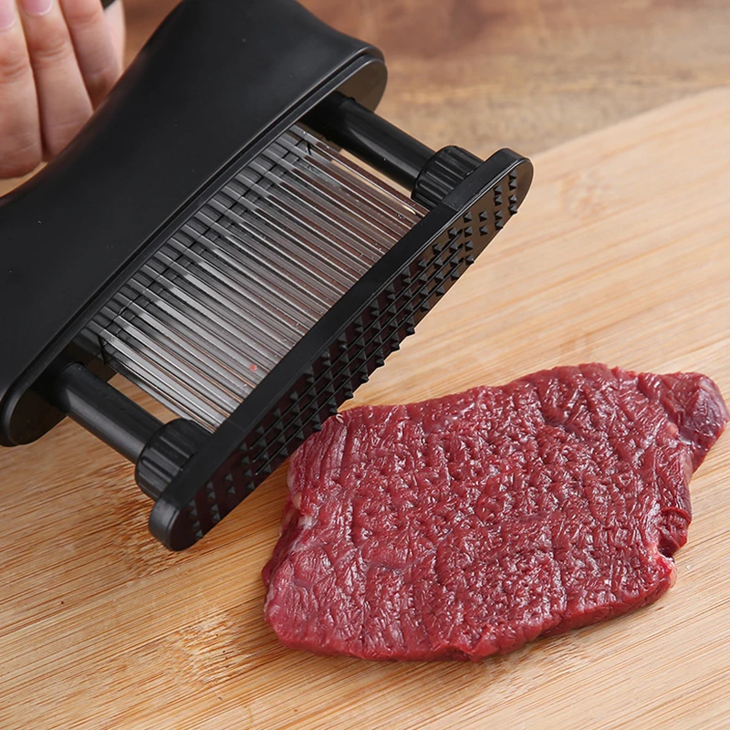 Meat Tenderizer with 48 Ultra Sharp Blades, Tenderizer for Steak, Beef, Fish & Poultry-Easy to Use & Clean