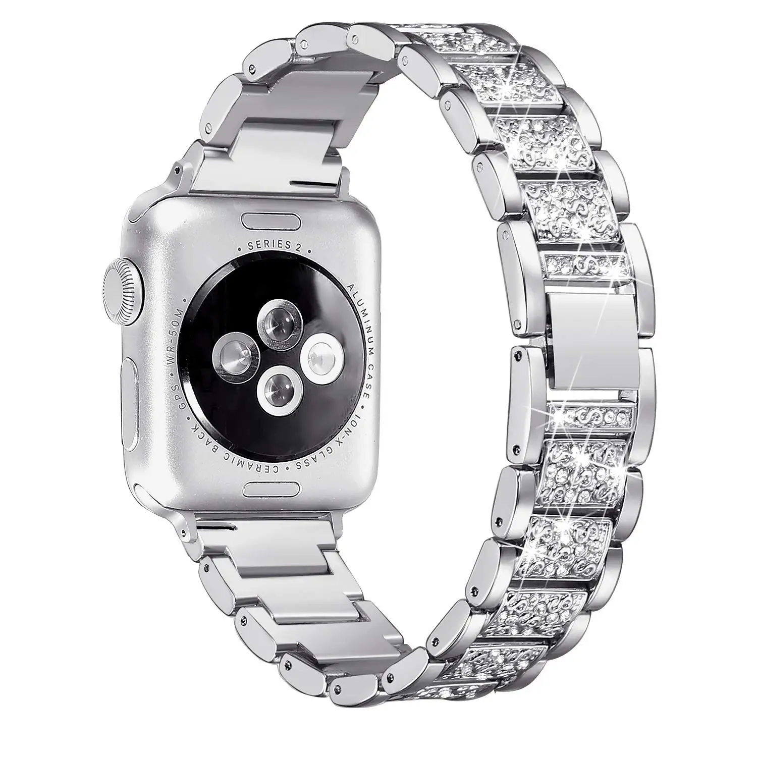 Elegant Bling Diamond Bracelet Strap for Smartwatches - Women's Edition