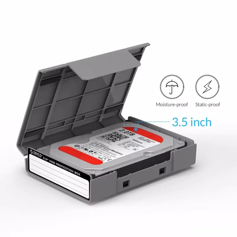 ORICO Shockproof & Waterproof 3.5-Inch Hard Drive Protection Box