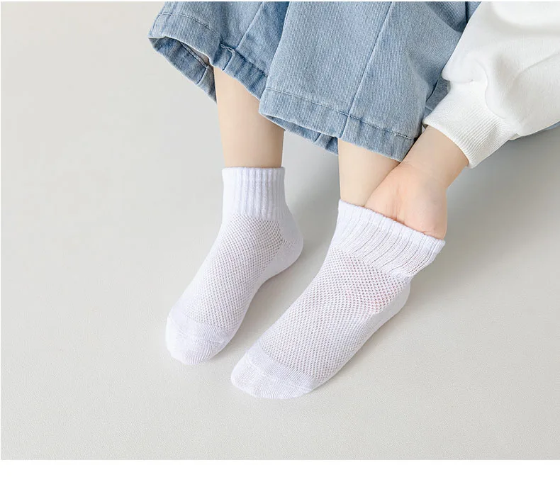 5 Pairs/Lot Summer New Children Cotton Socks Fashion Mesh Black White Gray For 1-12 Years Kids Teen Student Baby Girl Boy Socks 12 S9f4b11662c844ff2b198ae48ca2766654