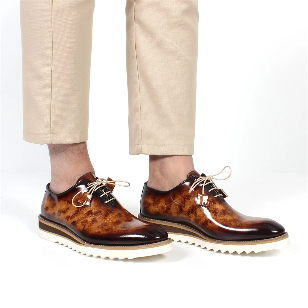 de cuero para hombre, calzado clásico con suela Eva, marrón, 552 025 166964|Zapatos - AliExpress