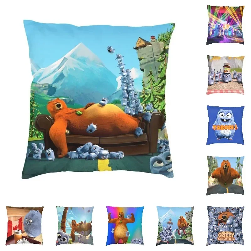 

Grizzy And The Lemmings Tabodi Siesta Time Cushion Cover Soft French Cartoon Animation Throw Pillow Case for Sofa Car Pillowcase