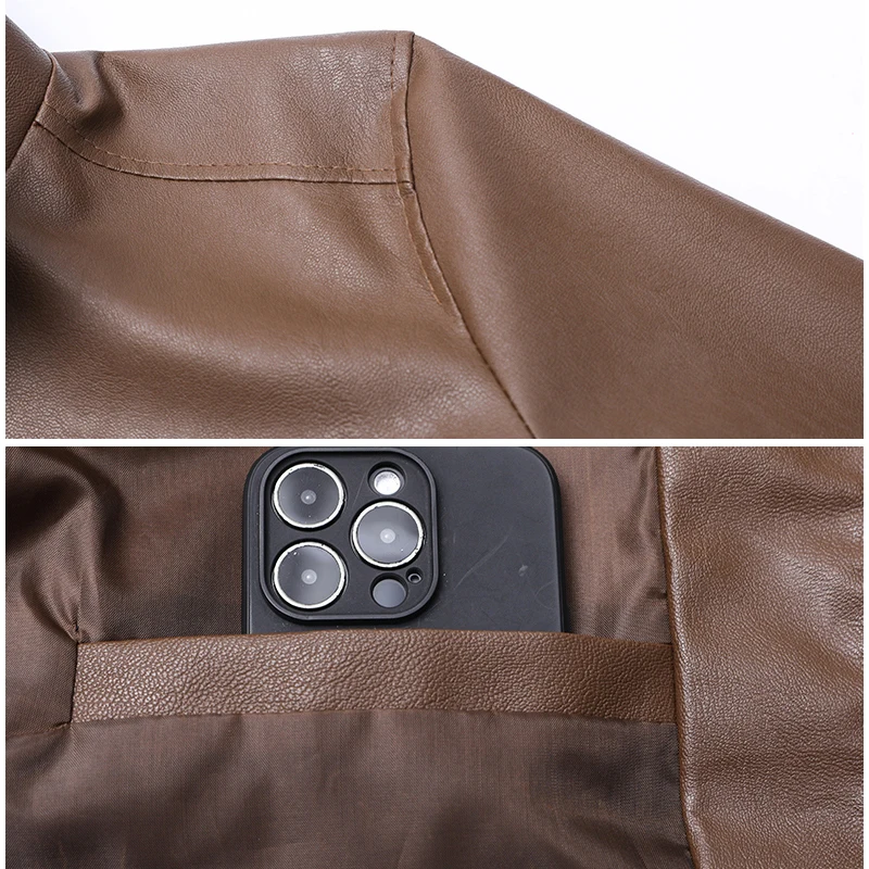 2026 신상 가죽 자켓 PU 남성용 봄 슬림핏 라펠 캐주얼 자켓 남성용 상의 방풍 캐주얼 자켓