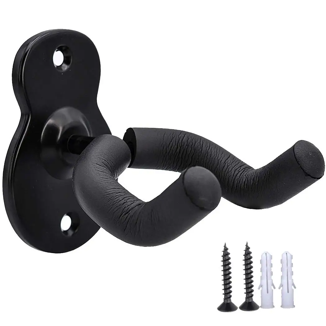 Wand halterung aufhänger haken akustische e bassgitarre wand aufhänger schwarz metall halter aufhänger – Detail 3