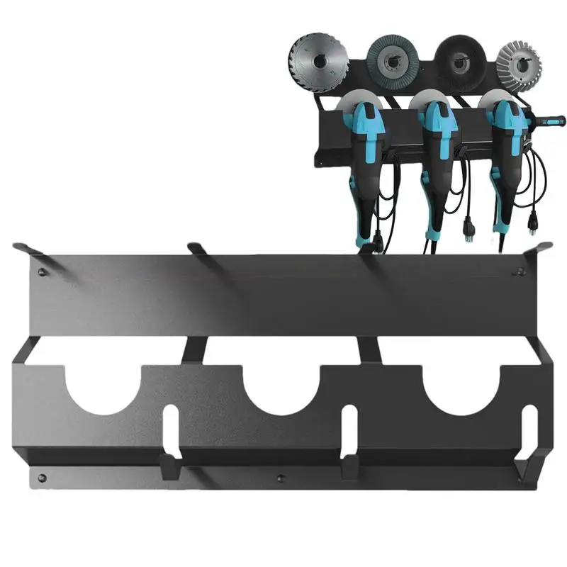 Angle Grinder Holder Metal Angle Grinder Rack Stand Storage Rack Wall Mount Bracket with Cord Hanger for Cutters Polishers tool organizer,power tool holder,angle grinder holder