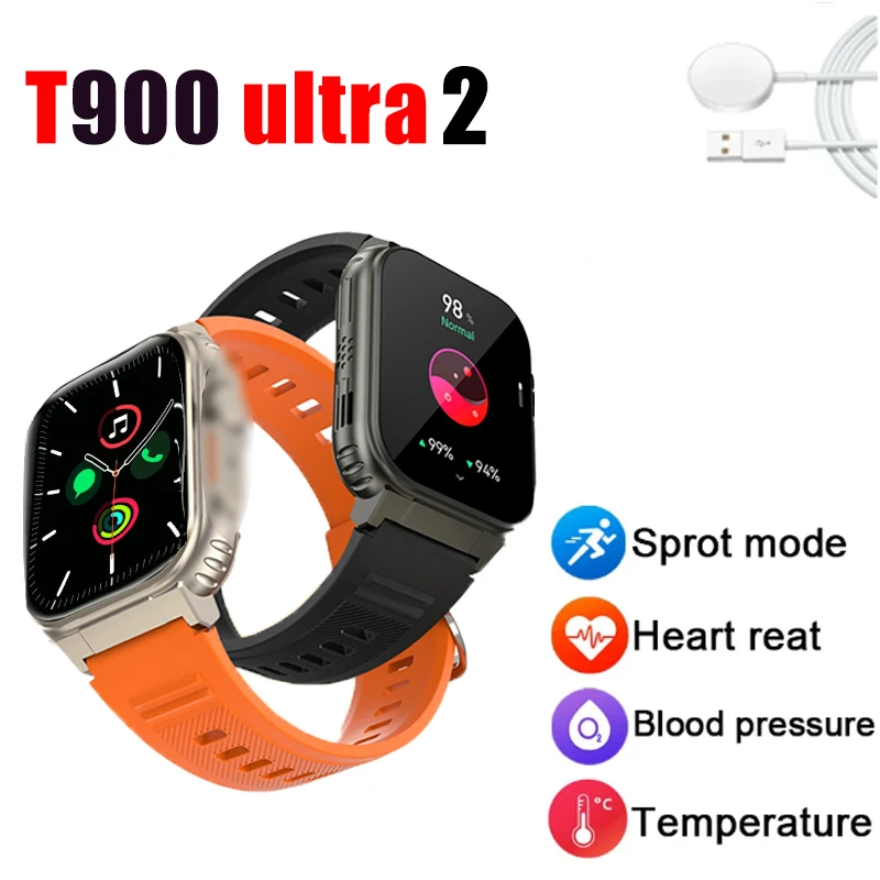 New Watch T900 U2 Smart Watch 2025 New NFC Men Women GPS Track Bluetooth Call BT Music Games Wireless Charging Smartwatch