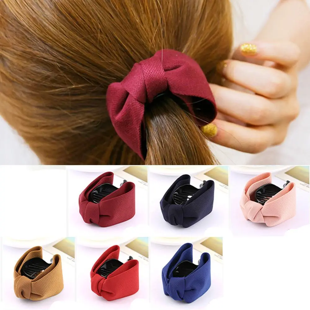 

Bow Jaw Clip Headwear Korean Banana Hair Barrette Hair Claw Big Bow Hairpin Hair Clips Jewelry Ponytail Ties Solid