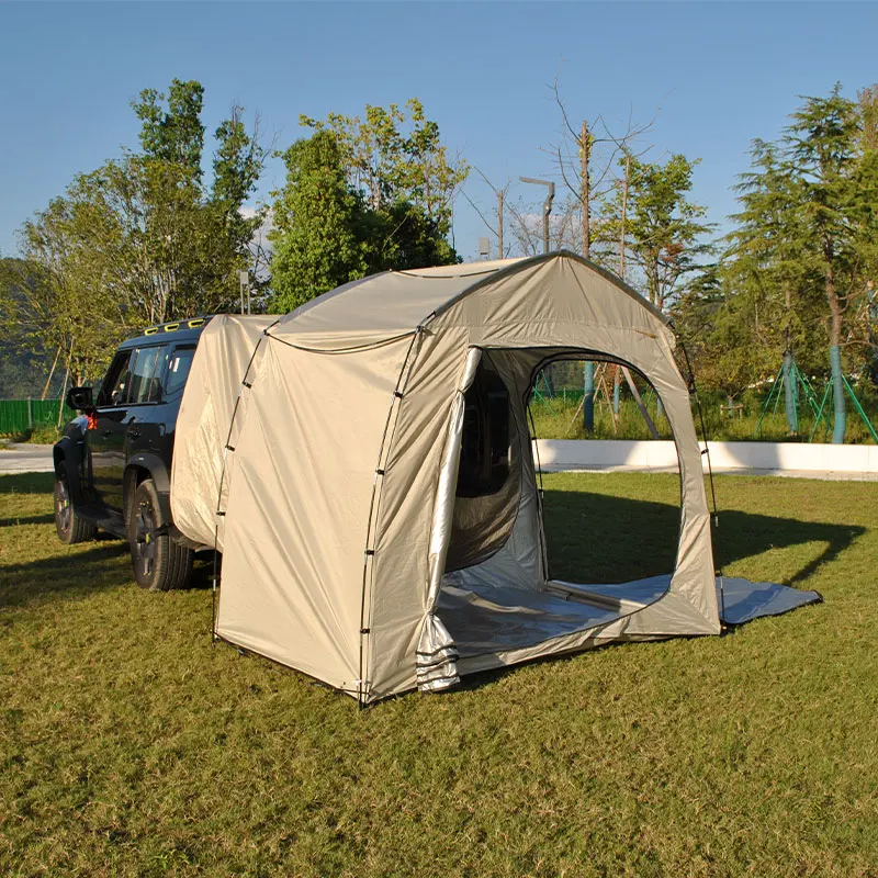 Attach To Car Tent 2 Person Waterproof, Van Tents For Camping Side Door With 2 Doors, Tailgate Tent For suv Fishing, Hiking