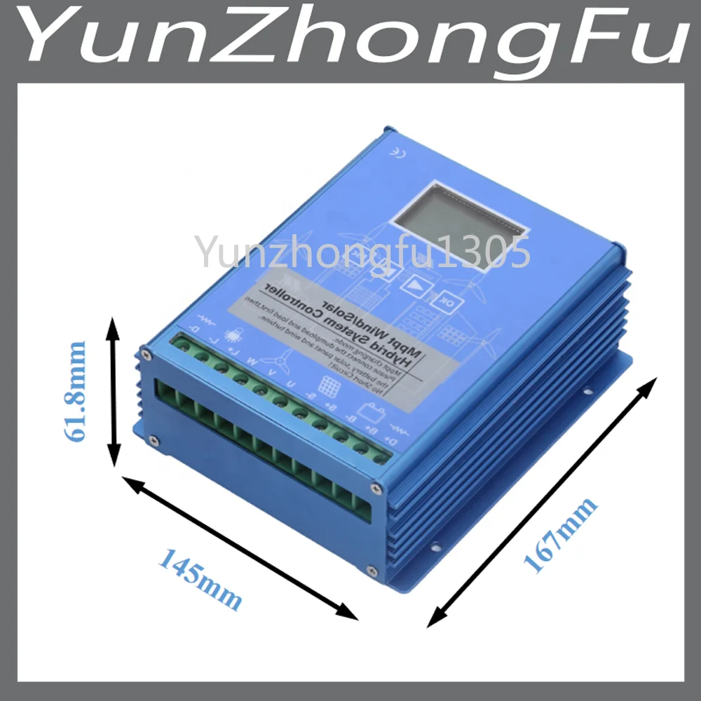 

1200 Вт MPPT ветровой гибридный усилитель солнечной энергии контроллер заряда 12В 24В 48В совместимая с загрузкой панель генератора