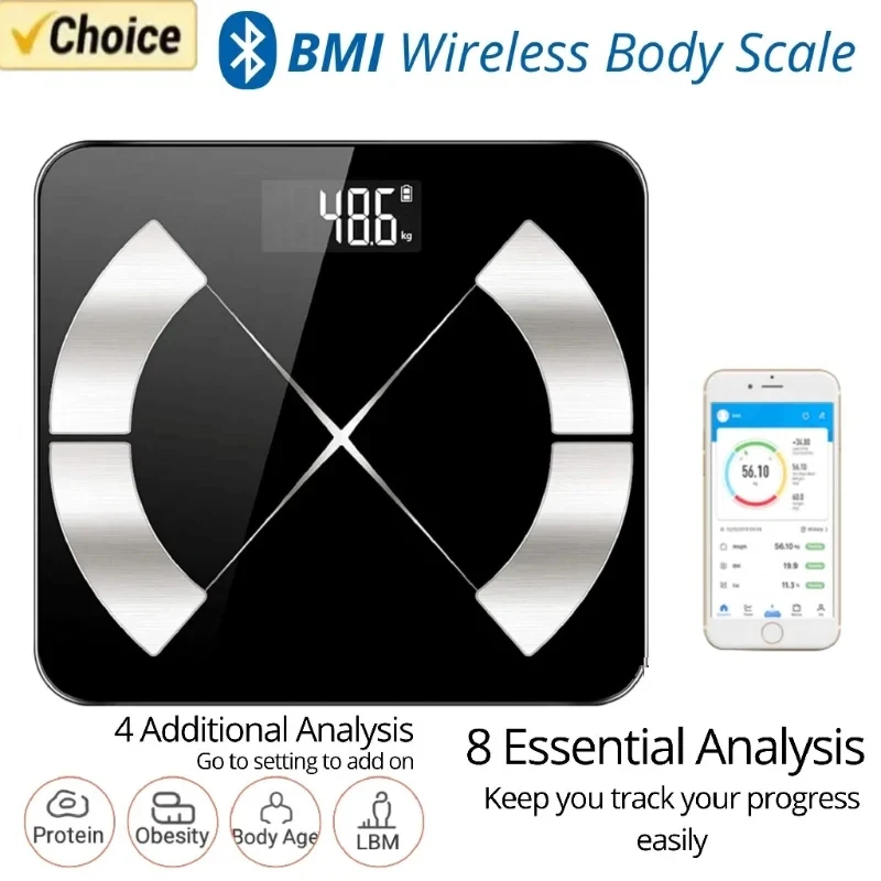 Xiaomi BMI Bluetooth Fat Scale Accurate  Smart Digital Bathroom Weight Wireless Weight Scale USB Rechargeable Smartphone APP 4
