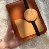 Cute cat A7 notebook retro brown detachable loose-leaf notepad 2 binders portable leather schedule planner，whith 80 pages 1