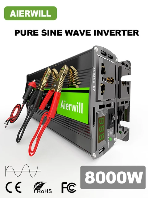 Green Cell® 1500W/3000W 24V a 220V/230V Onda sinusoidal Pura Inversor de  Corriente DC