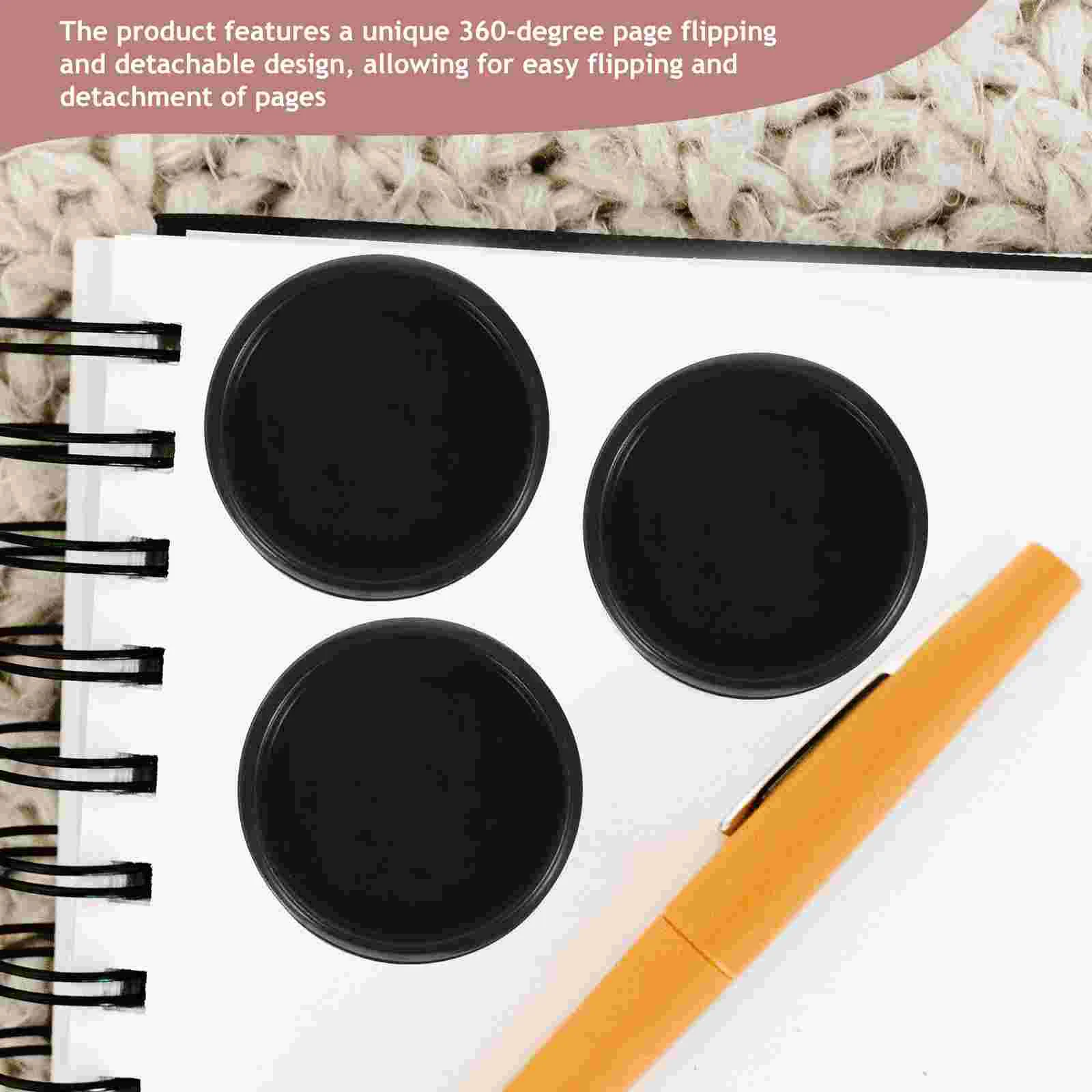 Loose-leaf Button Notebook Binding Disc Discs 55 Pcs DIY Binder Buckles Small Discbound Plastic Supplies Tiny Planner Rings Plastic Binding Rings Notebook Accessories Book Binding Supplies
