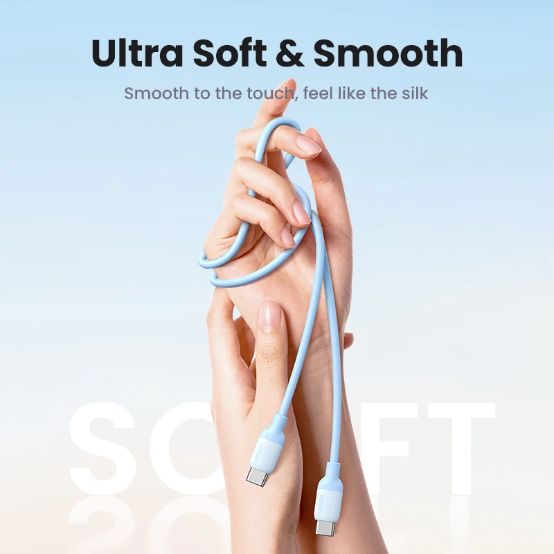 UGREEN 60W USB C To Type C Cable PD Fast Charging Charger Cable For Macbook Xiaomi Samsung POCO Liquid Silicone USB Cable