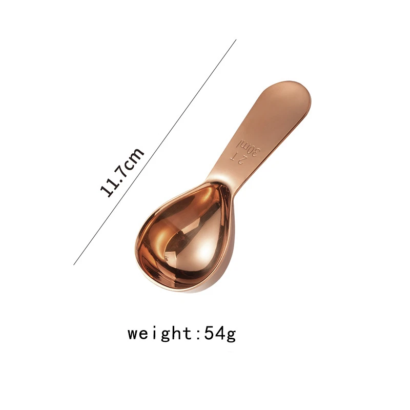 Premium Ergonomic Stainless Steel Coffee Scoops - 1 & 2 Tablespoon Options